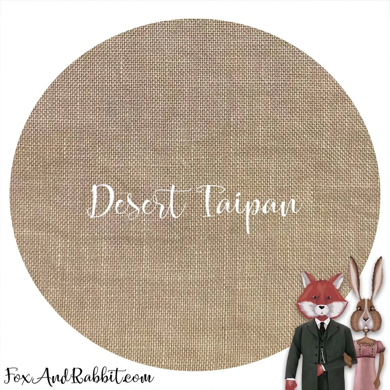 Fox & Rabbit ~ 32 ct. Desert Taipan Belfast Linen Fat Quarter or Custom