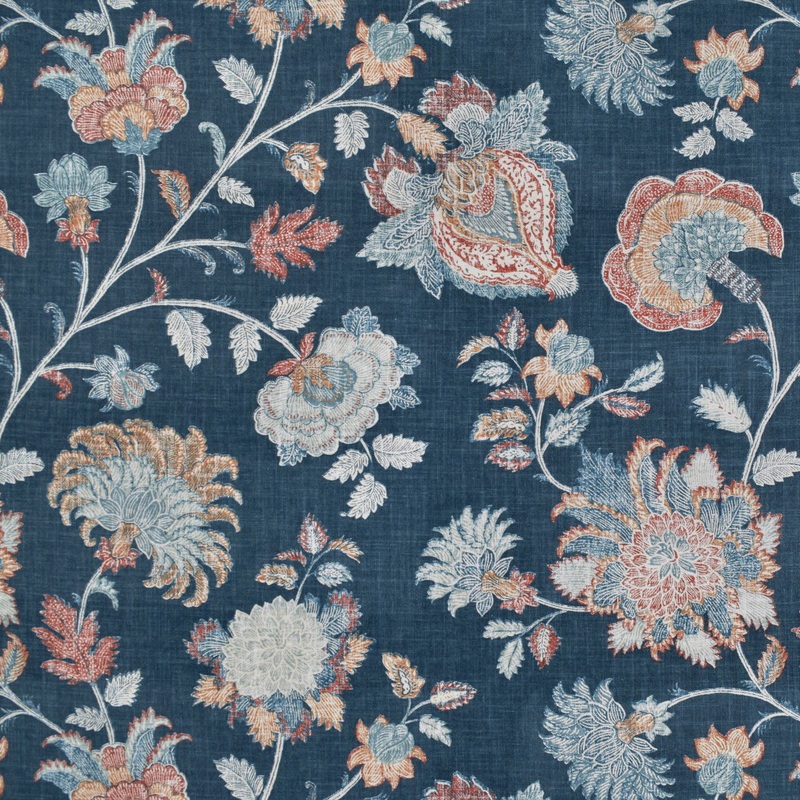 Richloom Bronte Indigo Fabric