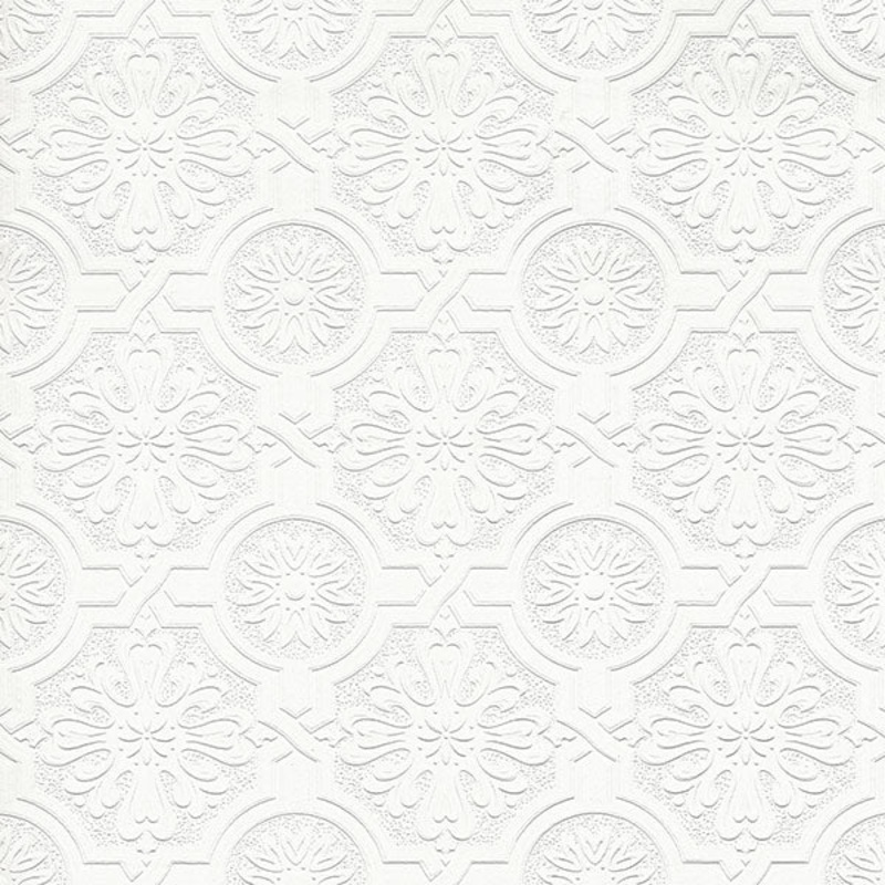 4000-32817 Victorian White Tin Ceiling Paintable Wallpaper Per Bolt
