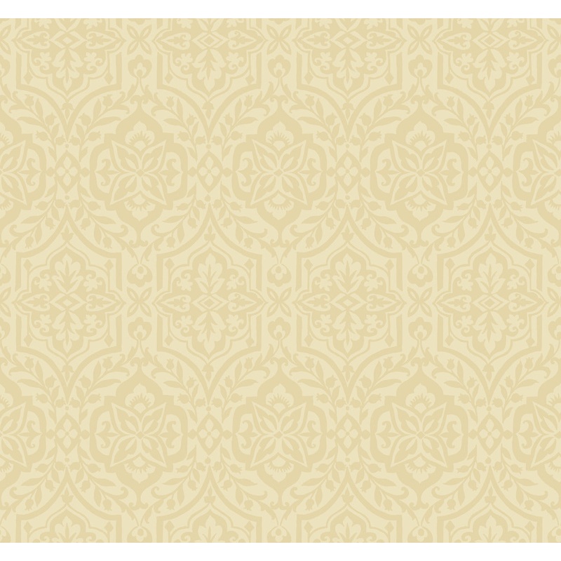 DM5035 Gold Catherdral Damask Wallpaper Per Bolt