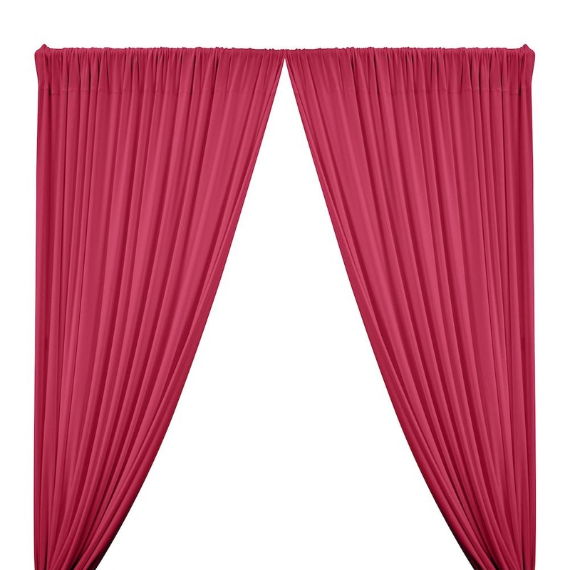 DTY Double-Sided Brushed Rod Pocket Curtains – Fuchsia 10ft x 5ft Natural Edges Top only
