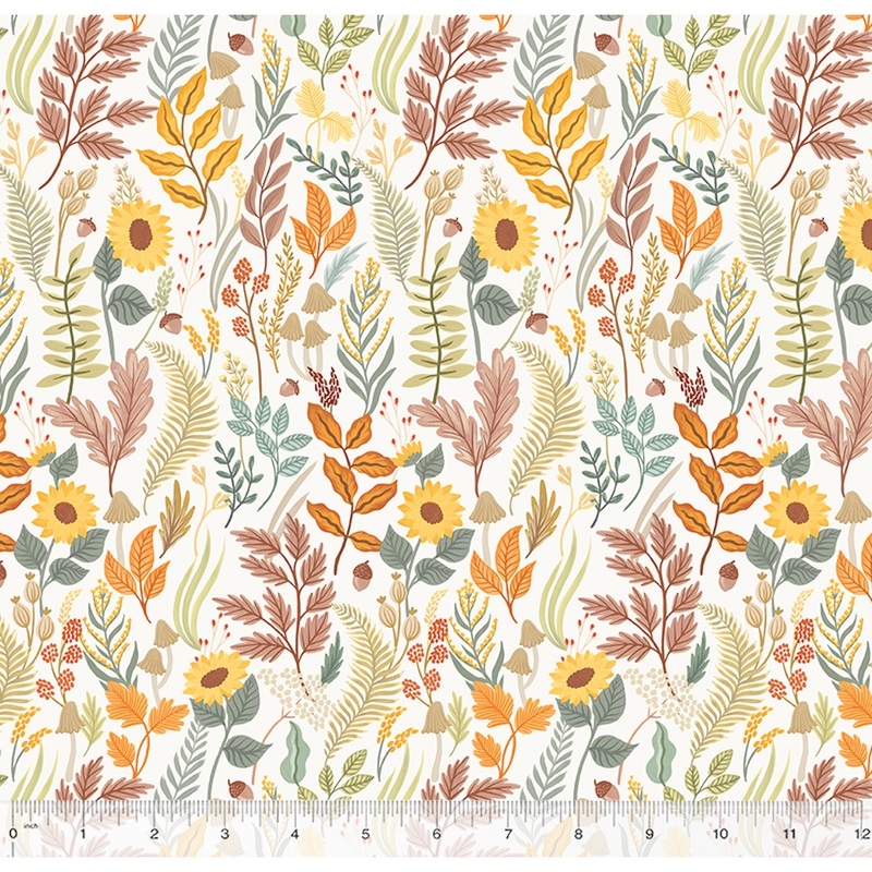Harvest Gathering ~ Foraged Leaves ~ 54079-6 1/2 Yard
