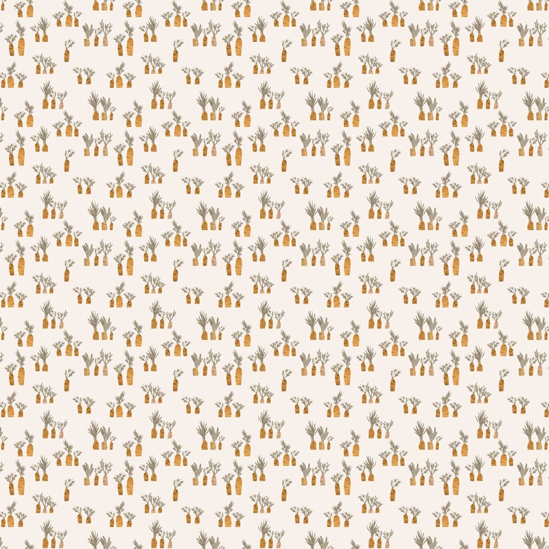 Blossom Breeze ~ Carrots ~ RC91020-11 Cream 1/2 Yard