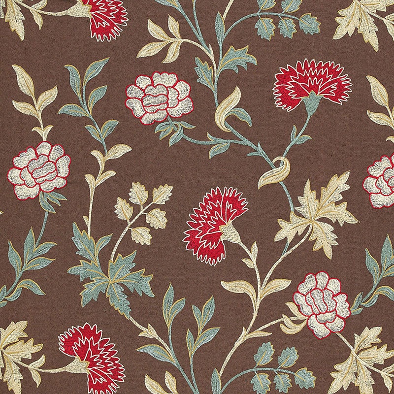 Sheridan Embroidery Crimson Fabric By The Yard