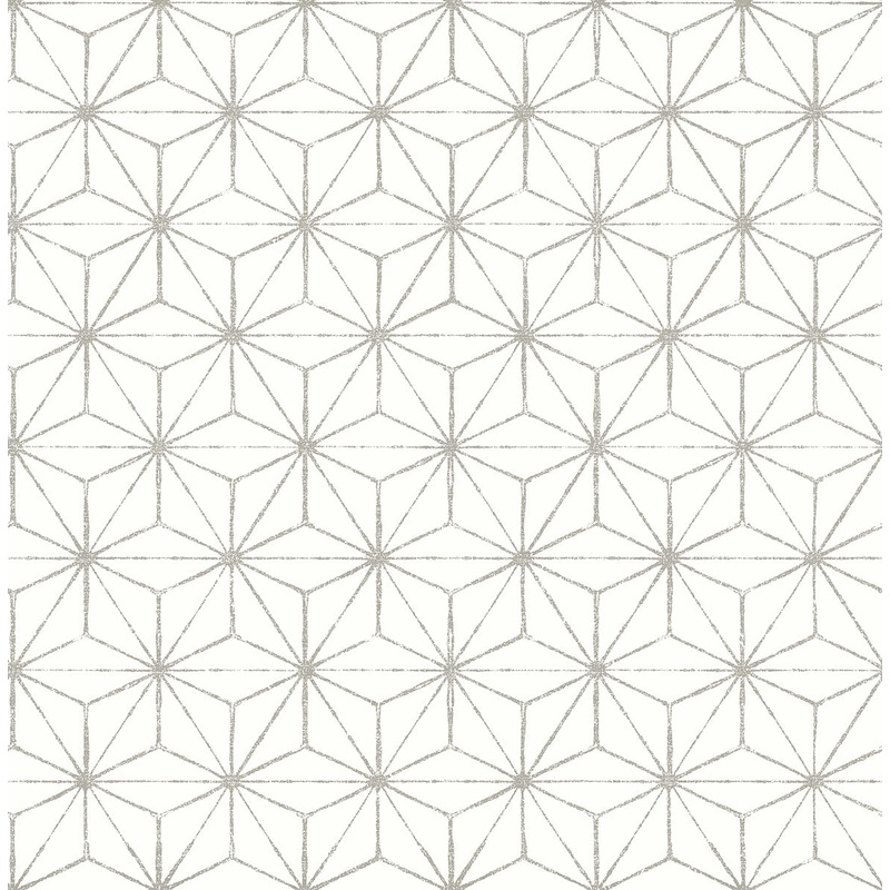 2764-24310 Orion Grey Geometric Wallpaper Per Bolt