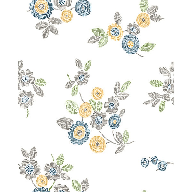 2744-24126 Malaga Grey Floral Wallpaper Per Bolt