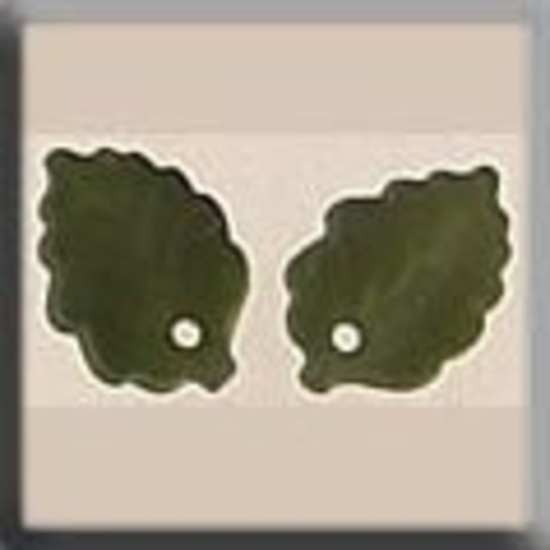 12144 Medium Leaf Matte Olive Glass Beads