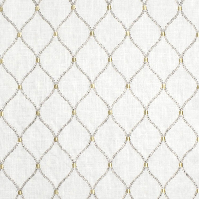 Williamsburg Deane Embroidery Smoke Fabric