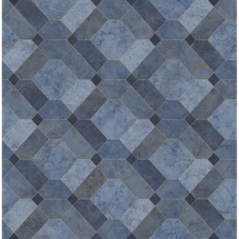 2540-24057 Devonshire Blue Marble Wallpaper Per Bolt