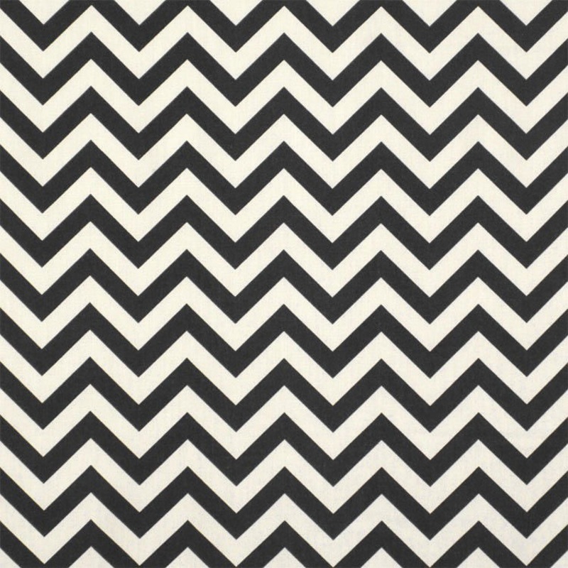 Premier Prints Outdoor Zig Zag Ebony Fabric