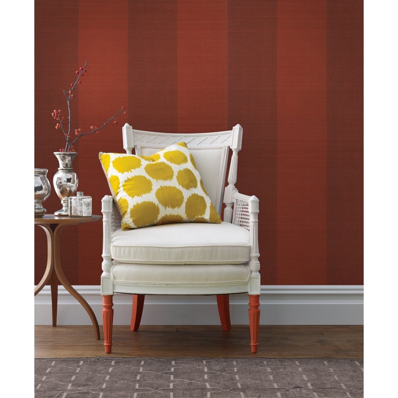 Yi Min Red Grasscloth Wallpaper Per Bolt