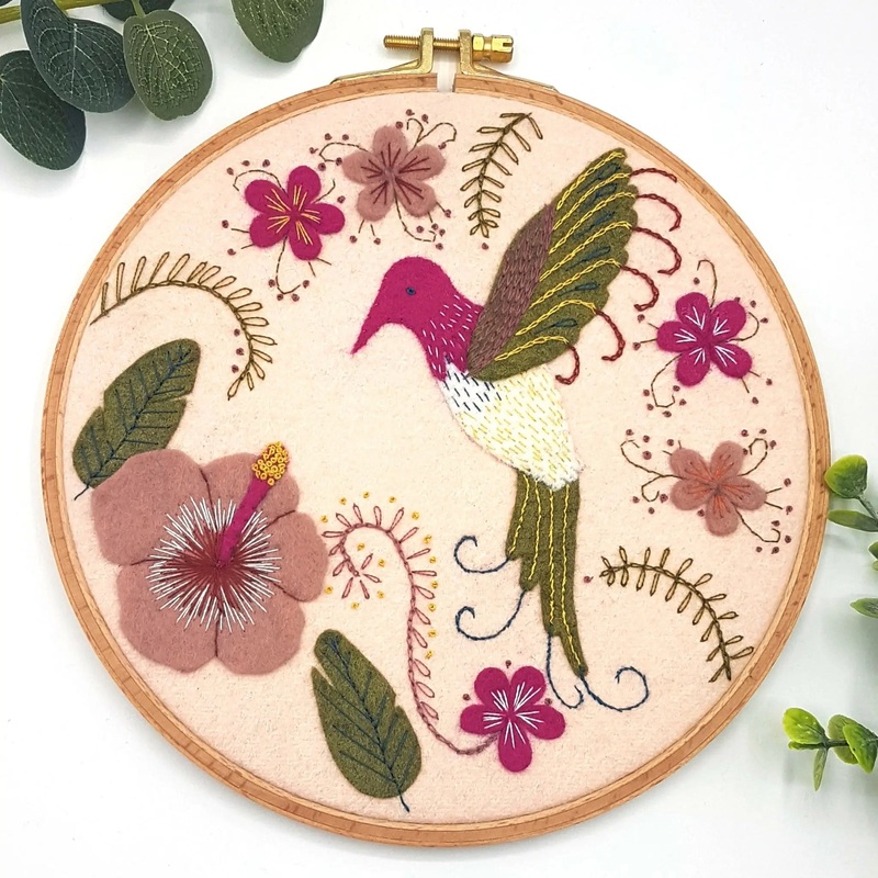 Corrine Lapierre | Applique Embroidery Kit – Humming bird