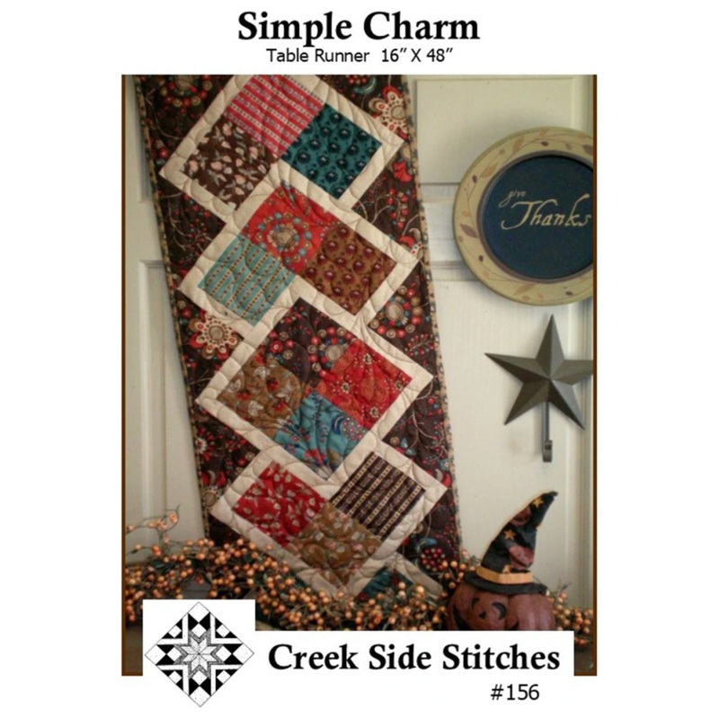 Creek Side Stitches ~ Simple Charms Table Runner Pattern