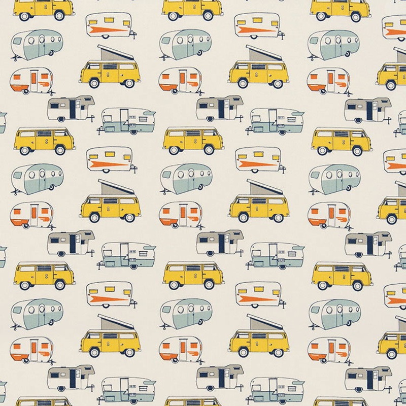 Premier Prints Vintage Camper Maya Macon Fabric
