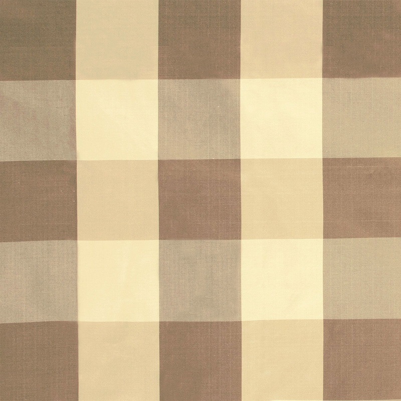 RK Classics Persephone Silk Taffeta Plaid Coffee Fabric