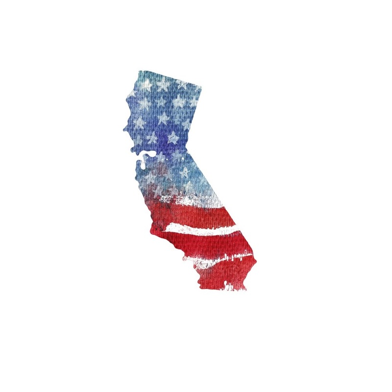 Watercolor Textured Flag Fabric Panel – California Quilting Cotton 4.5 Inches by 4.5 Inches